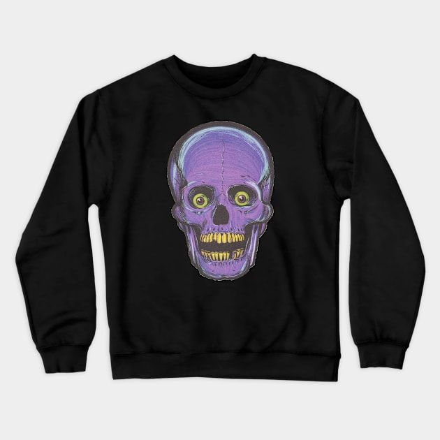 Skull [Purple] Crewneck Sweatshirt by liquidplatypus